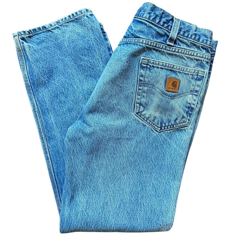 Carhartt B480 Traditional Fit Jeans 38x32 Light Wash Denim 2014